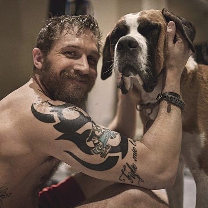 I'm not obsessed with dogs, I just love them very much. Tom Hardy - Tom Hardy, Dog, Love, Longpost, Actors and actresses, Celebrities