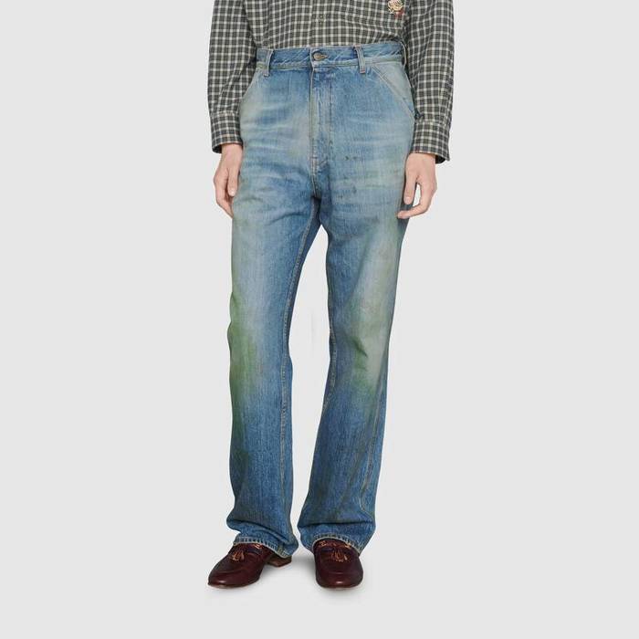 Gucci has launched ?600 men's grass-stained jeans - Gucci, Fashion, Jeans