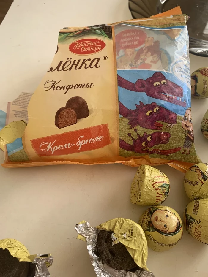 Be careful when you eat candy - My, Candy, Alenka, Red October, Supermarket Perekrestok, Score, Mold, Poor quality, Disappointment, Longpost, A complaint