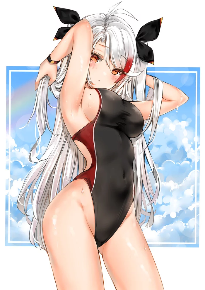 Prinz Eugen - NSFW, Аниме, Anime Art, Azur Lane, Prinz Eugen, Купальник, Грудь