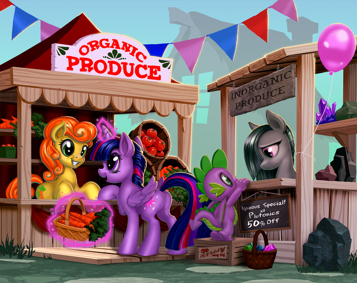   My Little Pony, Ponyart, Twilight Sparkle, Carrot Top, Marble Pie, Spike, Harwicks-art