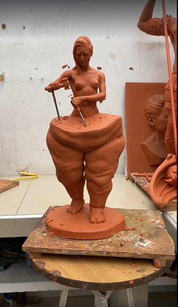 The man who made himself - NSFW, Excess weight, Fat man, Fullness, fat people, Sculpture, Slimming, Men, Women, The photo, Reddit, Longpost