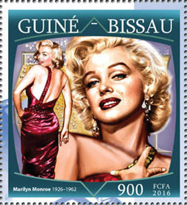 MM on postage stamps (XXII) Series Magnificent Marilyn - Issue 234 - Cycle, Gorgeous, Marilyn Monroe, Beautiful girl, Actors and actresses, Celebrities, Stamps, Blonde, , Collecting, Philately, USA, Longpost, 20th century, Guinea-Bissau, 2016, 1953, Movies, Hollywood, GIF