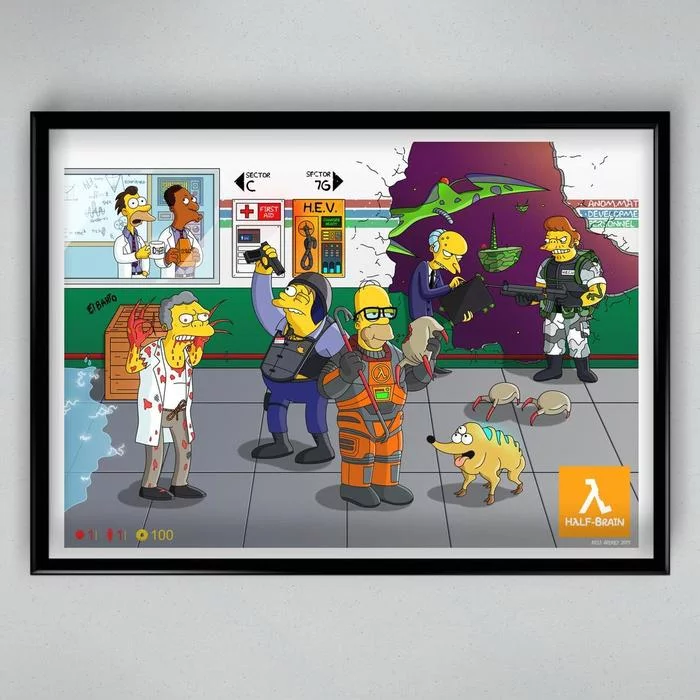 Half-Life x Simpsons - Игры, Half-Life, Симпсоны, Кроссовер, Арт, Фан-Арт