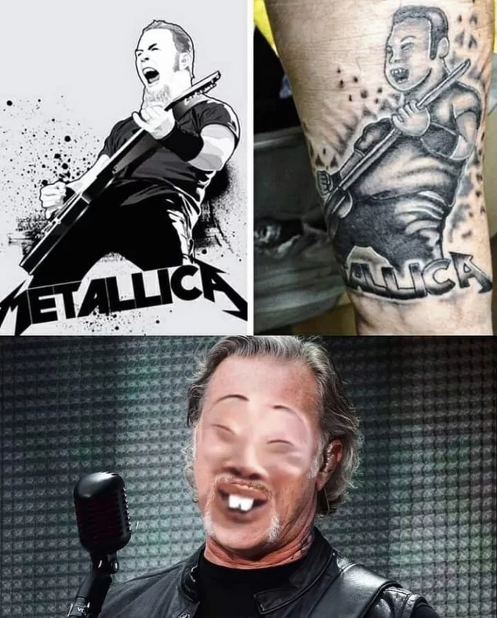 Tattoo master - Tattoo, Metallica, Humor, Musicians, Partak, James Hetfield