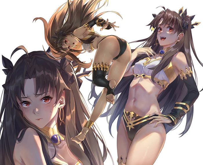 Ishtar - NSFW, Аниме, Anime Art, Арт, Девушки, Попа, Fate, Fate Grand Order, Ishtar, Длиннопост