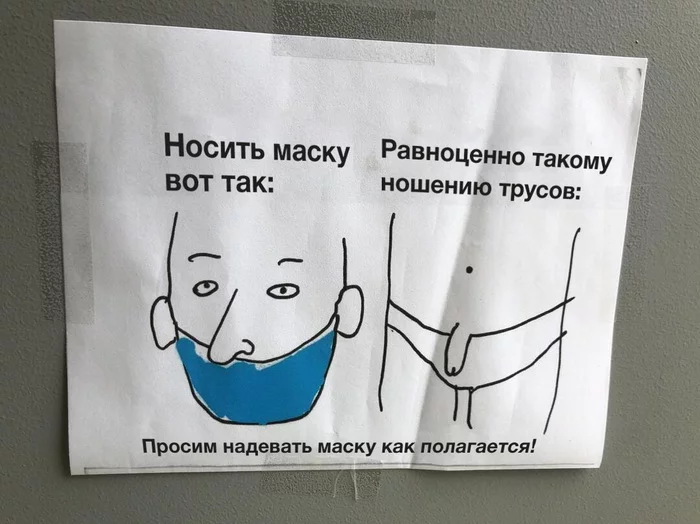 I do not understand how women should relate to such agitation? - Mask, Means of protection, Underpants, Nose, Underwear, Penis, Poster, Announcement