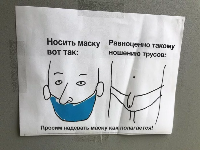 I don’t understand how women should react to such propaganda? - Mask, Means of protection, Underpants, Nose, Underwear, Penis, Poster, Announcement