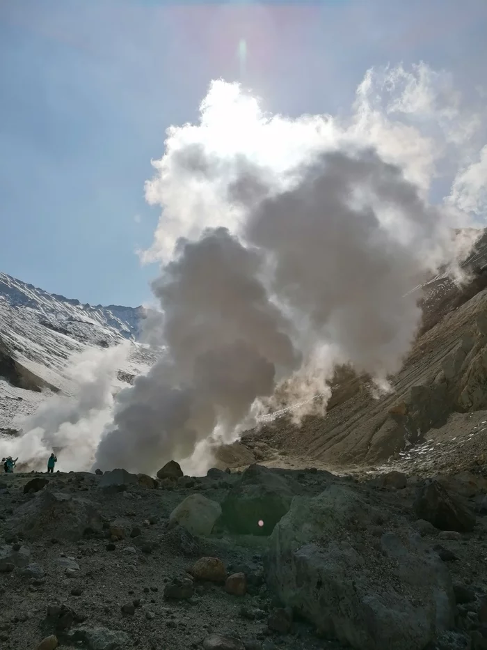 Volcano Mutnovskaya Sopka, Kamchatka - My, Kamchatka, Mutnovsky Volcano, Climbing, The photo, Vertical video, Tourism, Video, Longpost, Volcano