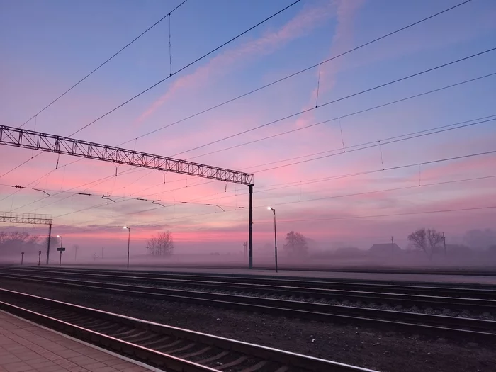 Railroad station - My, Railway station, Republic of Belarus, Rails, Railway, The photo