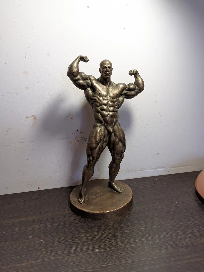 Some little-known athlete))) - My, Sculpture, Body-building, Sport, Body-building, Olympia, With your own hands, Figurines, Miniature, Longpost, Needlework without process