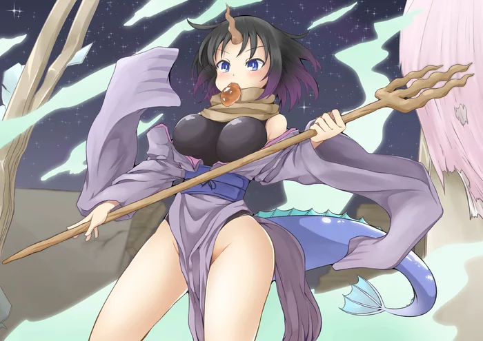 Elma - Kobayashi-san chi no maidragon, Elma, Anime art, Anime