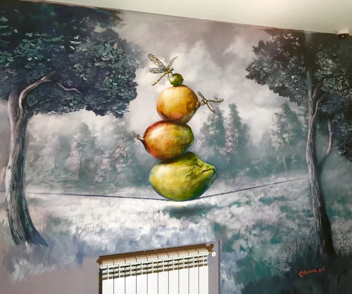 Wall painting - My, Wall painting, Registration, Art, Painting, Oil painting, Decor, Design