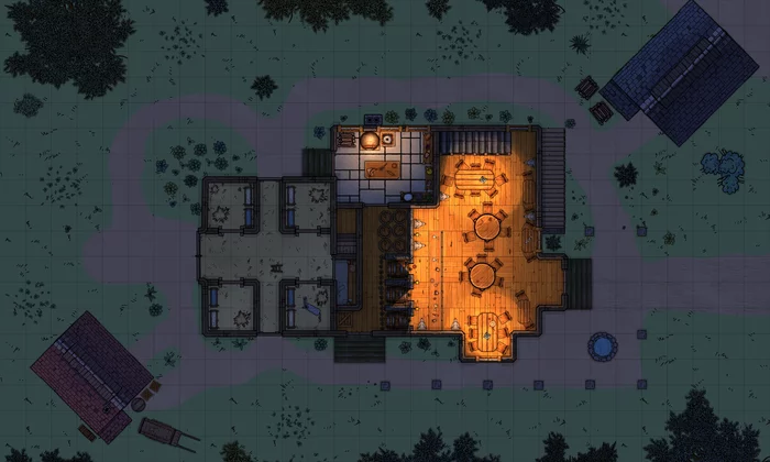 Maps for the module: Curse of Strahd - Blue Water Inn - My, Dungeons & dragons, Cards, Longpost