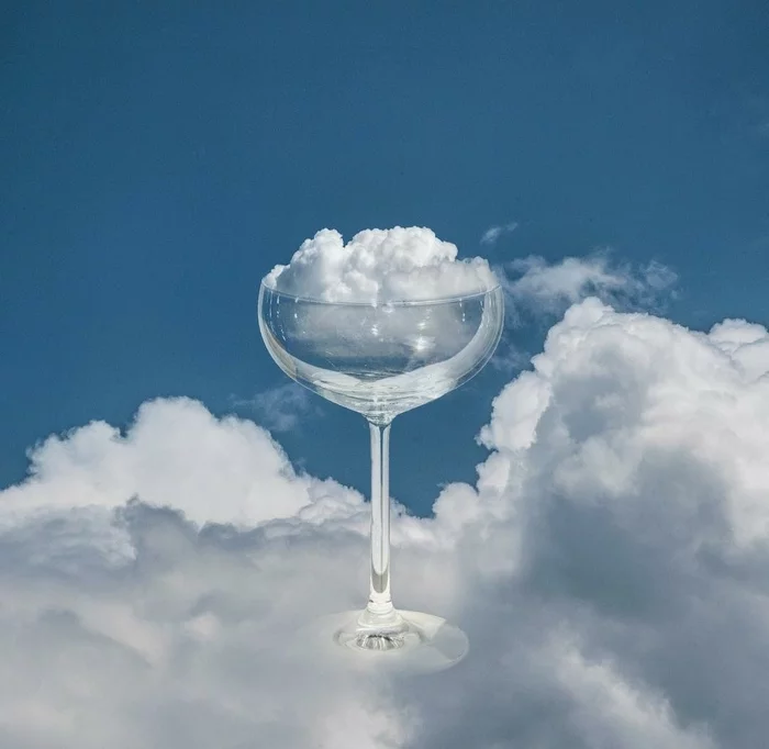 Heavenly Margarita - Clouds, Cocktail, Goblets, Photoshop