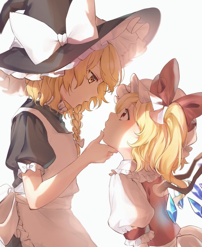 Marisa & Flandre , Anime Art, Touhou, Kirisame Marisa, Flandre Scarlet, Jill 07km