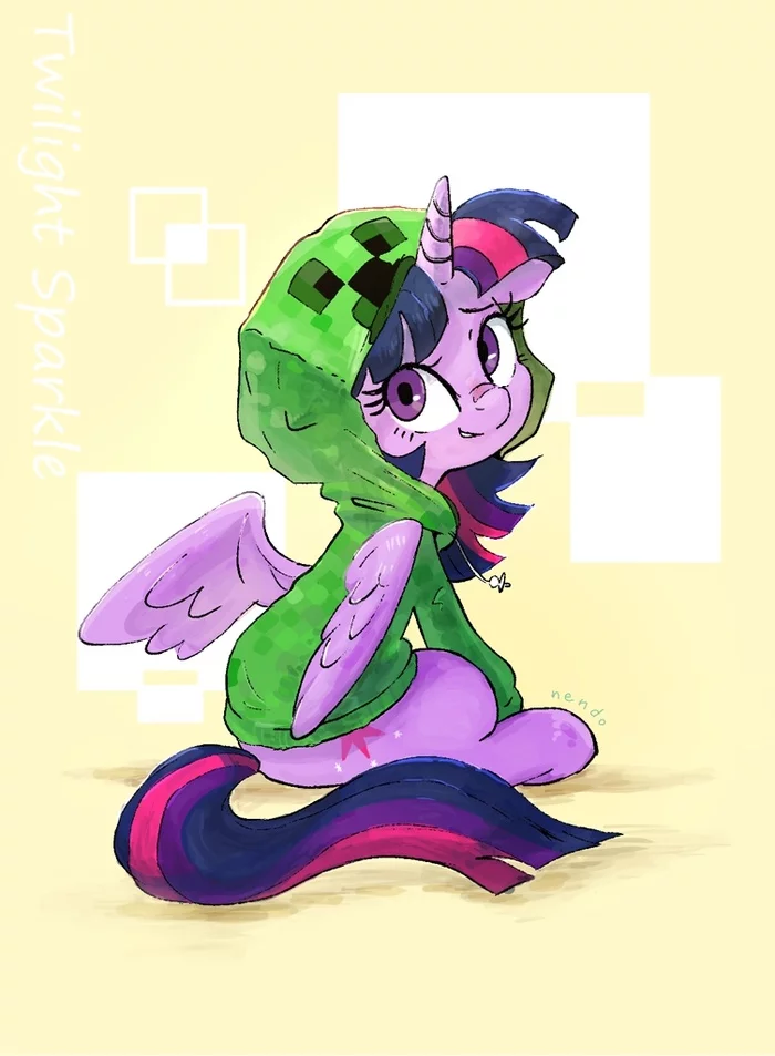 Twipper - My little pony, Twilight sparkle, Creeper, Minecraft, Crossover