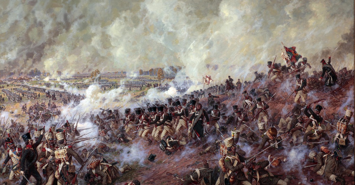Князь багратион в бородинской битве картина аверьянова. Бородинская битва 1812 панорама.