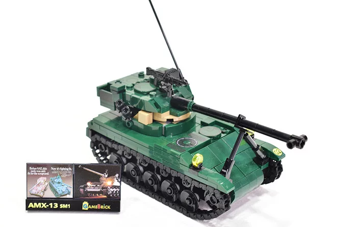 Light tank AMX-13 sm1 from LEGO - My, Lego, Military, Tanks, Longpost
