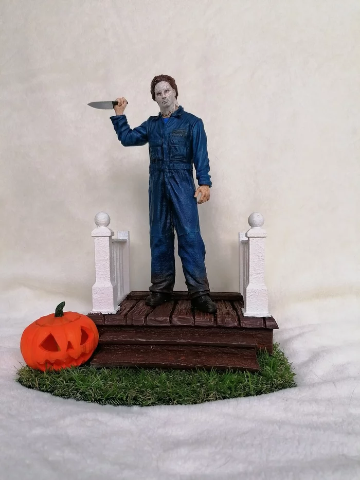 Michael Myers from Halloween / Michael Myers from Halloween - My, Movies, Horror, Figurines, Models, Halloween, Night light, Fearfully, Maniac, 3D печать, 3D printer, Longpost