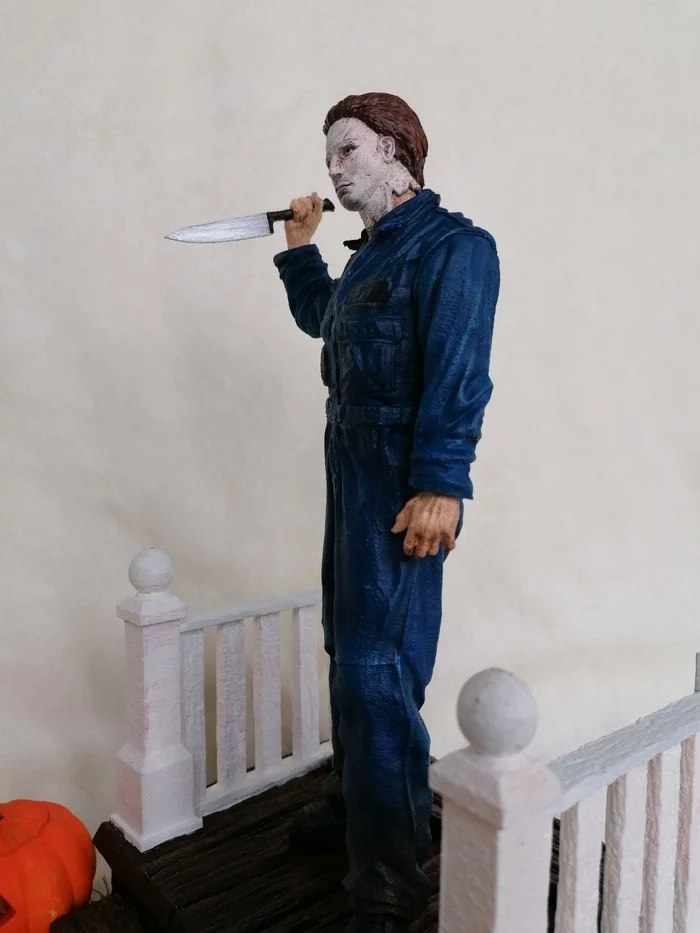 Michael Myers from Halloween / Michael Myers from Halloween - My, Movies, Horror, Figurines, Models, Halloween, Night light, Fearfully, Maniac, 3D печать, 3D printer, Longpost