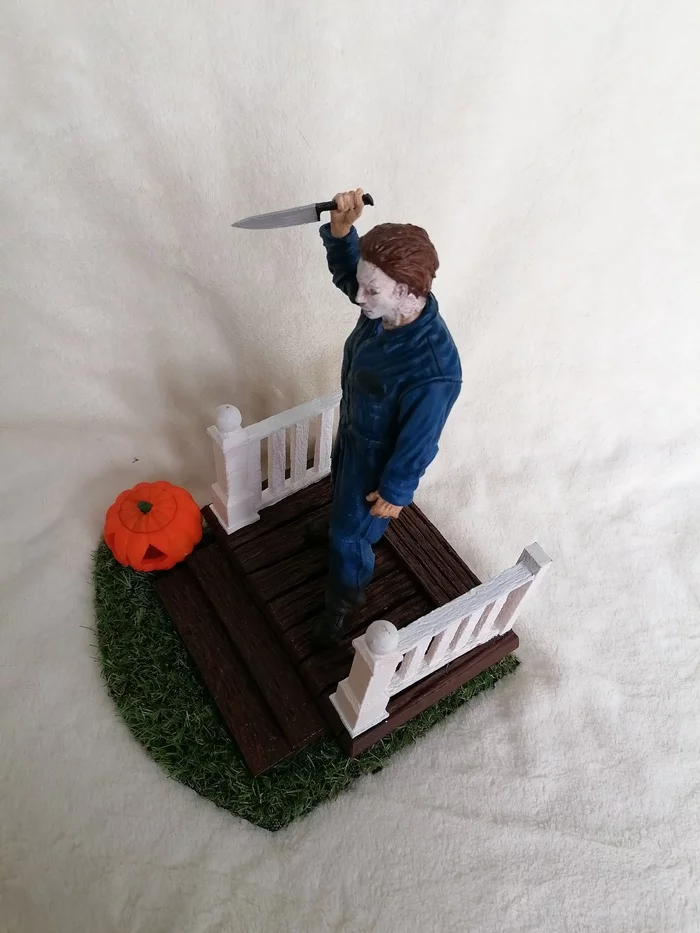 Michael Myers from Halloween / Michael Myers from Halloween - My, Movies, Horror, Figurines, Models, Halloween, Night light, Fearfully, Maniac, 3D печать, 3D printer, Longpost