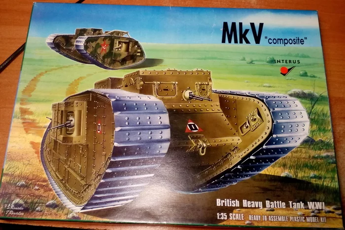 Mk.V Composite, Interus, 1/35. Assembly Notes - My, Stand modeling, Prefabricated model, Assembly, Hobby, Needlework with process, Tanks, Airbrushing, World War I, Longpost