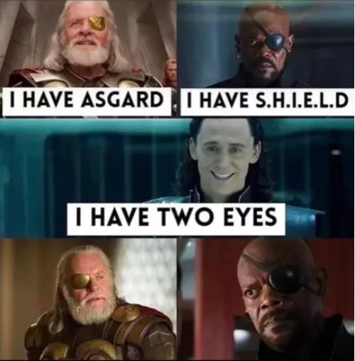 Loki is still a troll!)) - Humor, Trolling, Asgard, One, Shield, Nick Fury, Samuel L Jackson, Anthony Hopkins, Tom Hiddleston, Loki