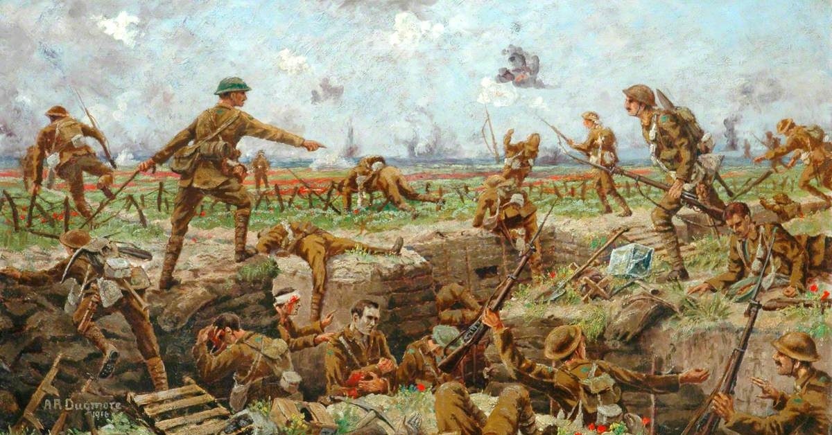 Первая битва. Битва на Сомме иллюстрации. Первая мировая война баталия арт. Первая мировая война в живописи.