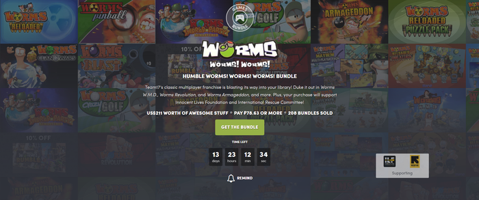 Humble Worms! Worms! Worms! Bundle Steam, Humble Bundle,  , Worm, Worms, Worms Ultimate Mayhem, Crazy worms, Worms 4 Mayhem, 