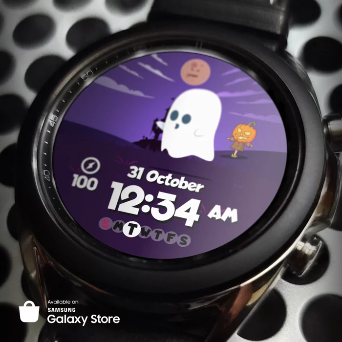 Halloween Ghost- Dial Design for Samsung Galaxy Watch - My, Freebie, Design, Clock face, Smart watch, Samsung Galaxy, Samsung, Samsung galaxy Watch, Watchface, Longpost