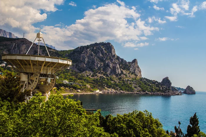 View of the coastal cliffs - My, The rocks, The mountains, Sea, Black Sea, Crimea