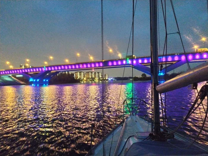 Bridge on the Klyazma River - My, Bridge, Yacht, Moscow Canal, Klyazma