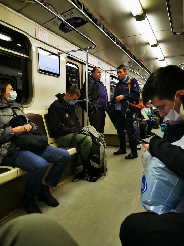 Masks in the subway - My, Metro, Mask, Longpost