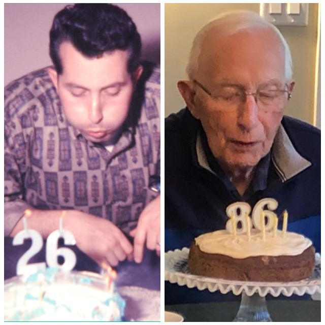 60 years between two photos - Cake, Time, Birthday, It Was-It Was