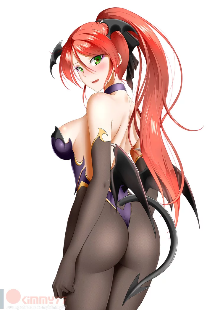 Pyrrha Nikos - NSFW, RWBY, Anime art, Art, Anime, Kimmy77, Breast, Pyrrha nikos, Booty, Tail