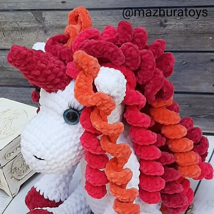 Unicorn - My, Unicorn, Crochet, Knitted toys, Toys, With your own hands, Needlework without process, Longpost