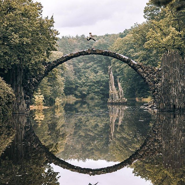 Elven Bridge - Germany, The photo, Bridge, Longpost, RГЎkotzbrГјcke