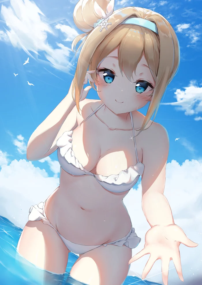 Suomi kp31 - NSFW, Anime, Anime art, Girls frontline, Suomi kp31, Swimsuit, Breast