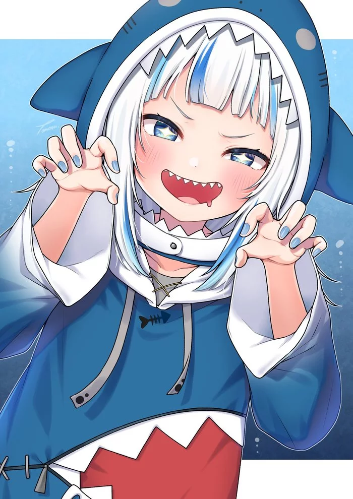 Gawr Gura Set - Аниме, Anime Art, Gawr Gura, Hololive, Акула, Плюшевые игрушки, Длиннопост