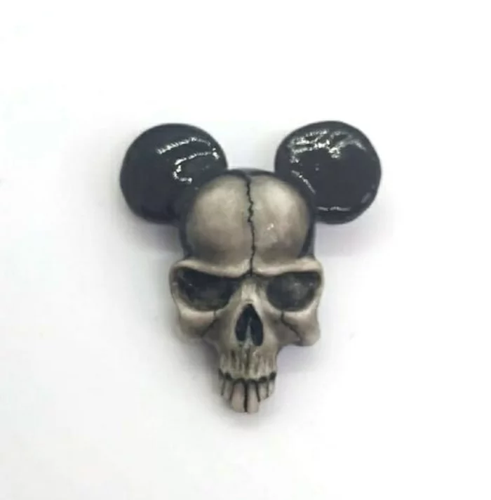 Mickey brooch - My, Polymer clay, Needlework, Needlework without process, Gothic, Kripota, Longpost