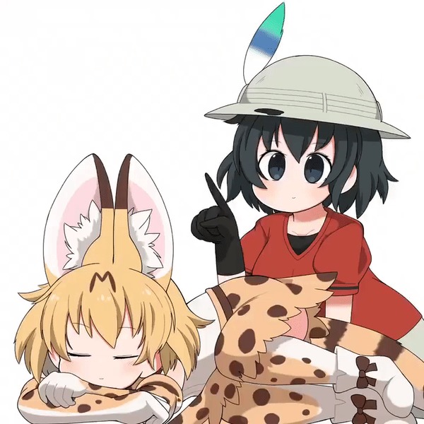 -,   ,      , , Kemono Friends, Serval, Kaban, Anime Art, 