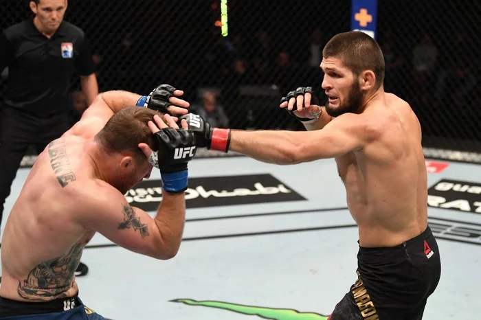 Nurmagomedov's triangle with Gaethje at UFC 254 and Khabib's statement after the fight - My, Khabib Nurmagomedov, MMA, Abu Dhabi, Ufc, Tournament, Champion, Strangulation, Triangle, Video, Justin Gagey