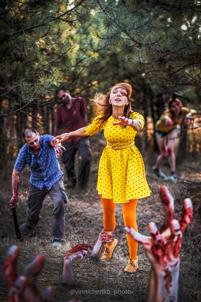 The zombie apocalypse - My, Halloween, Zombie, The zombie apocalypse, Cosplay, Longpost