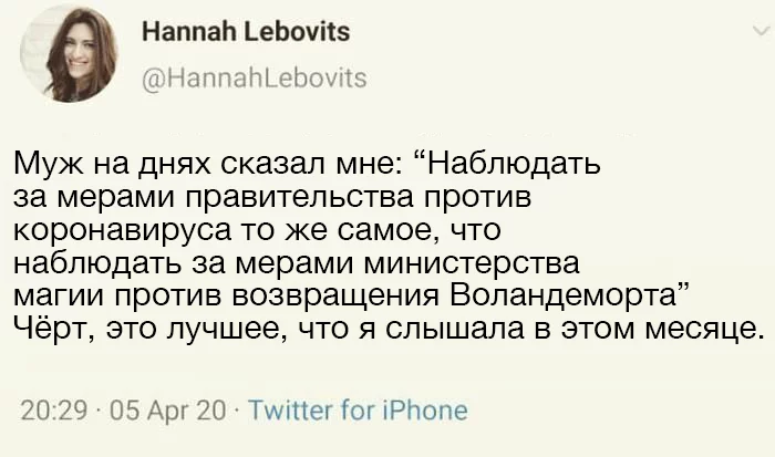 Всё самое лучшее - Коронавирус, Правительство, Волан-Де-Морт, Гарри Поттер, Абсурд, Глупость, Скриншот, Twitter