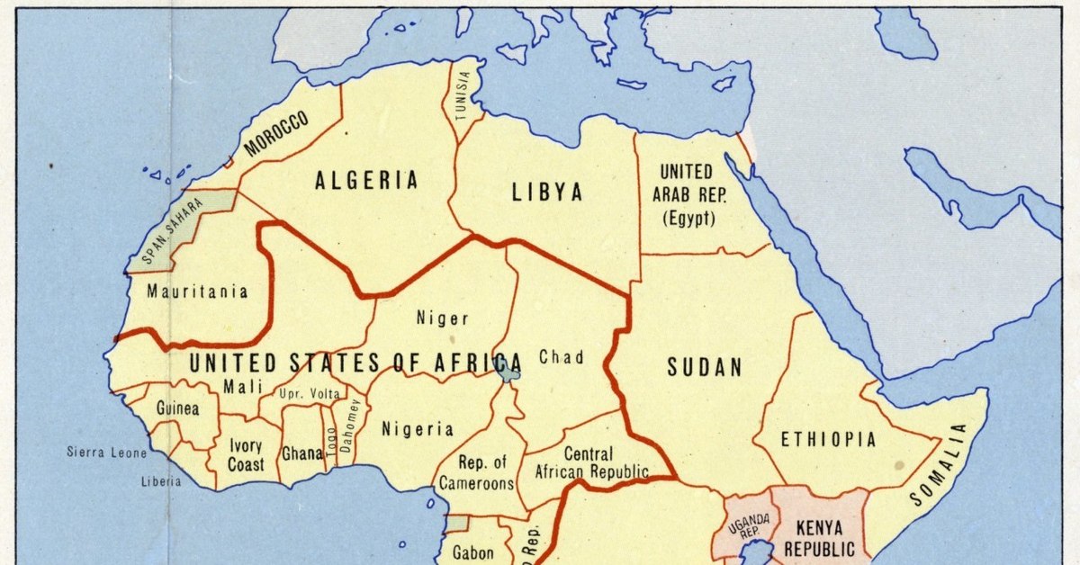 Карта африки 1960 года