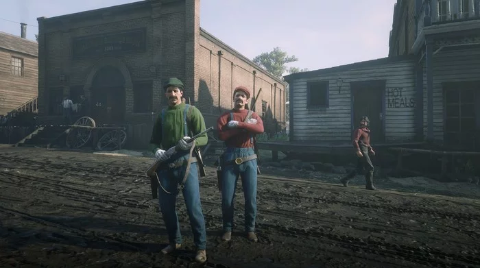 Green/Red Dead Mario - Red dead redemption 2, Computer games, Mario