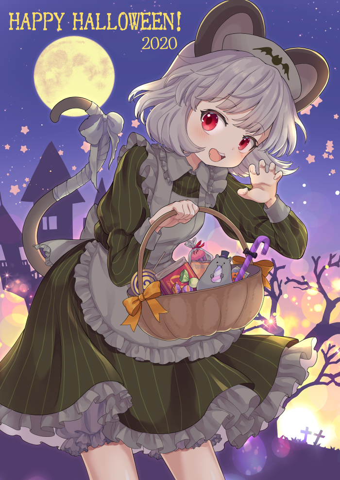 Nazrin , Anime Art, Touhou, Nazrin, Iris anemone