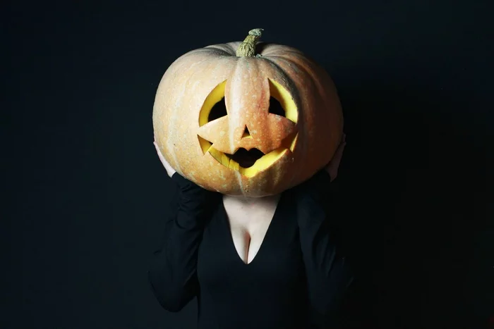 Pumpkinhead) - My, Halloween Contest, Halloween, Halloween pumpkin, Halloween costume, Fright, Longpost, Pumpkin, Girls