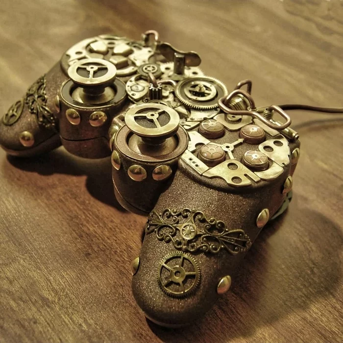 Dualshock 4. Steampunk version - Games, Playstation, Playstation 4, Dualshock 4, Dualshock, Steampunk, Gamepad